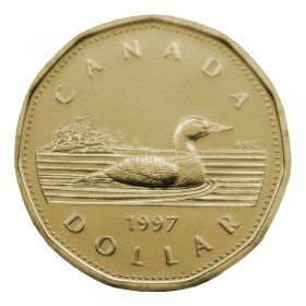 1990 Canadian 1 Common Loon Dollar Coin Brilliant Uncirculated