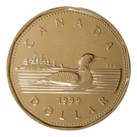 1997 1987 Canadian 1 Flying Loon 10th Anniv Dollar Proof like