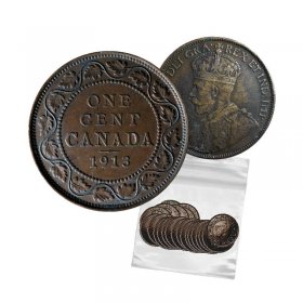 1858 Canadian 1-Cent Large Penny Coin (F)