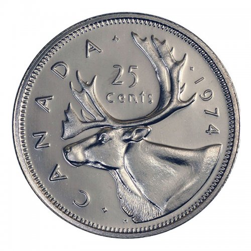 1974-canadian-25-cent-caribou-quarter-coin-brilliant-uncirculated