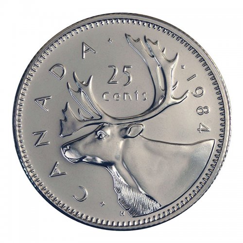 1984-canadian-25-cent-caribou-quarter-coin-brilliant-uncirculated