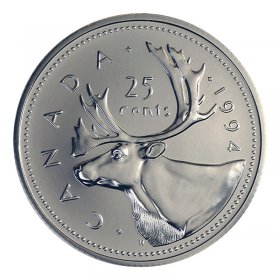 2002-P (1952-) Canadian 25-Cent Caribou/Queen's Jubilee Quarter