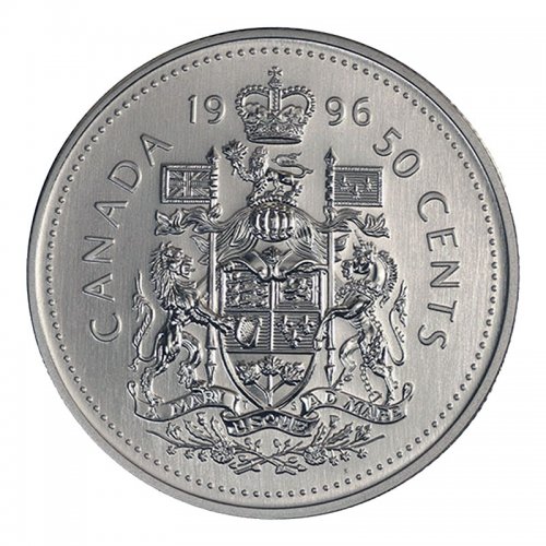 1996 Canadian 50-Cent Coat of Arms Half Dollar Coin (Brilliant ...