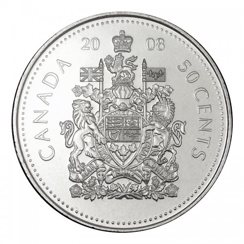 2008 Canadian 50-Cent Coat of Arms Half Dollar Coin (Brilliant ...