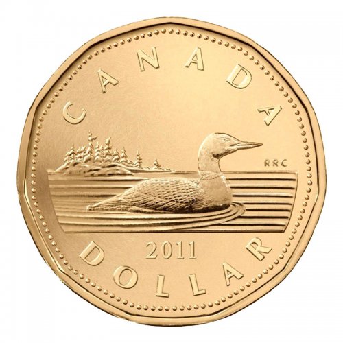 2011 Canadian $1 Common Loon Dollar Coin (Brilliant Uncirculated)