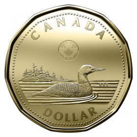 2014 Canadian 1 Olympic Lucky Loonie Dollar Coin Brilliant