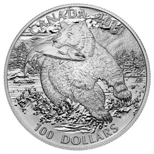 2014 Canadian $100 for $100 Solitary Titan: The Grizzly Bear Fine ...