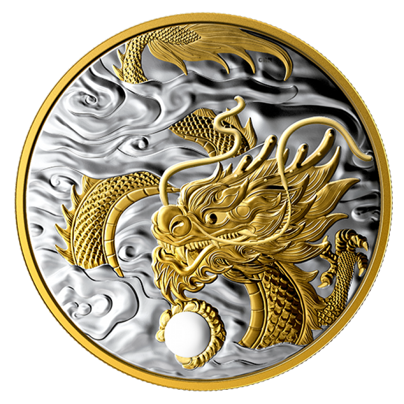 2019 Canadian $125 Benevolent Dragon - 1 2 Kilogram Fine Silver & Gold 