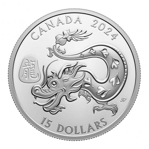 2024 Canadian 15 Lunar Year Of The Dragon 1 Oz Fine Silver Coin   2024 Lunar Year Of Dragon 15d 500x500 