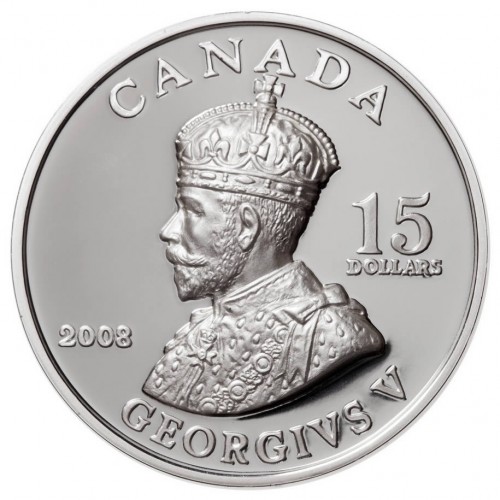 2008 Canadian $15 Vignettes of Royalty: King George V Sterling Silver Coin