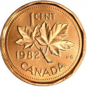 penny canadian cent 1982 brilliant uncirculated maple leaf coin 1992 twig 1867 canada confederation coinsunlimited ca