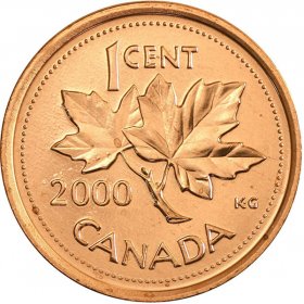 Canada 2003 P Old Effigy 1 Cent Steel One Canadian Penny Coin Magnetic