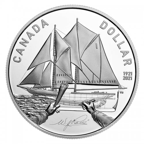 2021 (1921-) Canadian $1 Bluenose Schooner 100th Anniv Proof Silver ...