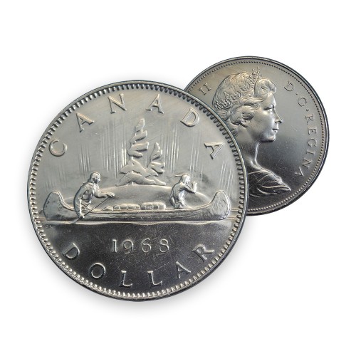 1968-canadian-1-voyageur-dollar-coin-circulated