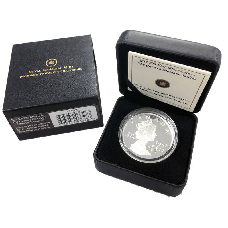 2012 (1952-) Canadian $20 Queen's Diamond Jubilee Swarovski® Crystal ...