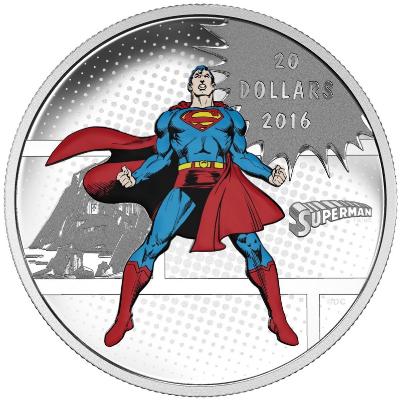 2016 Canadian $20 DC Comics™ Originals: SUPERMAN™ - 1 oz Fine Silver Coin