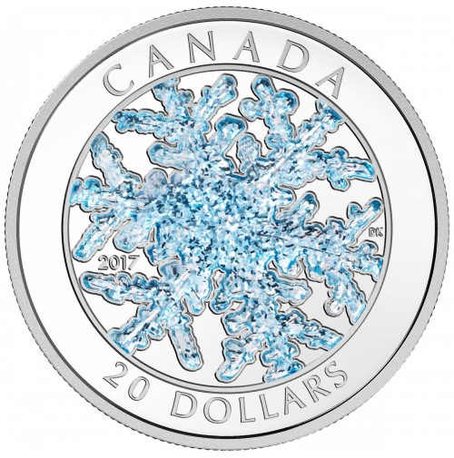 2017 Fine Silver 20 Dollar Coin - Snowflake