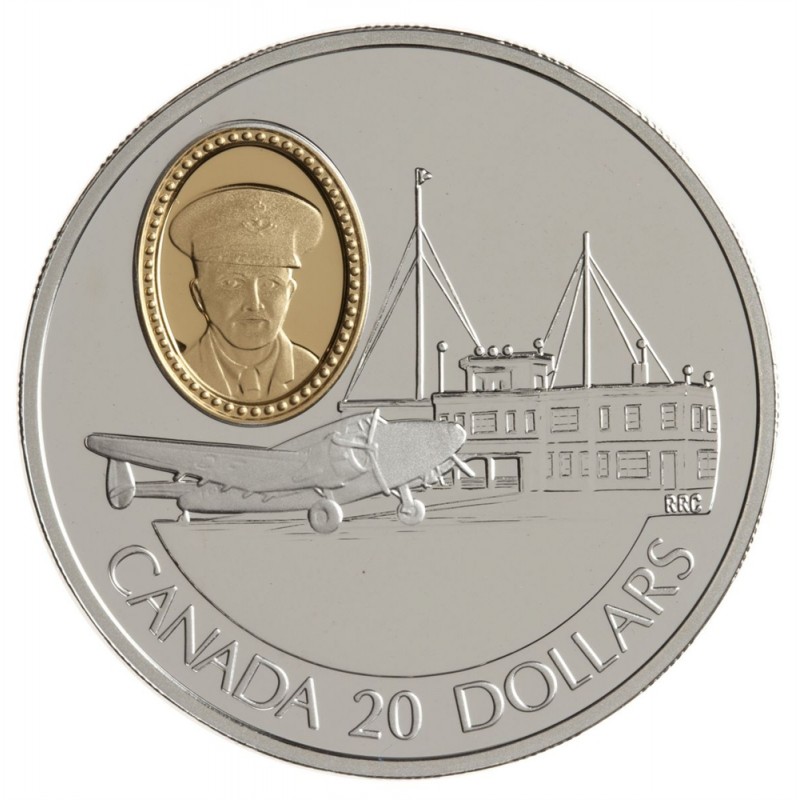 44 20 ca. Монета Электра. 20 Долларов 1993. Монета Aviation Dollar. Coin Electra.