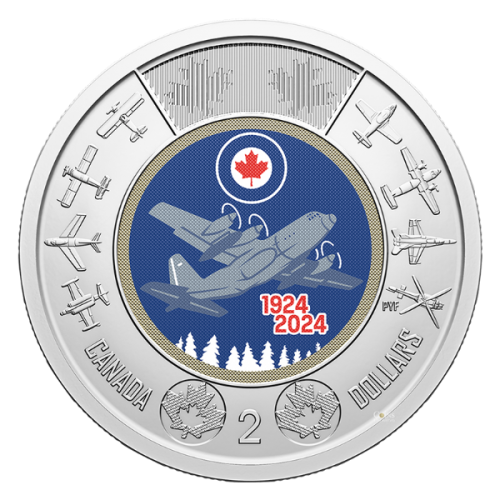 2024 (1924-) Canada $2 RCAF 100th Anniversary of the Royal Canadian Air ...