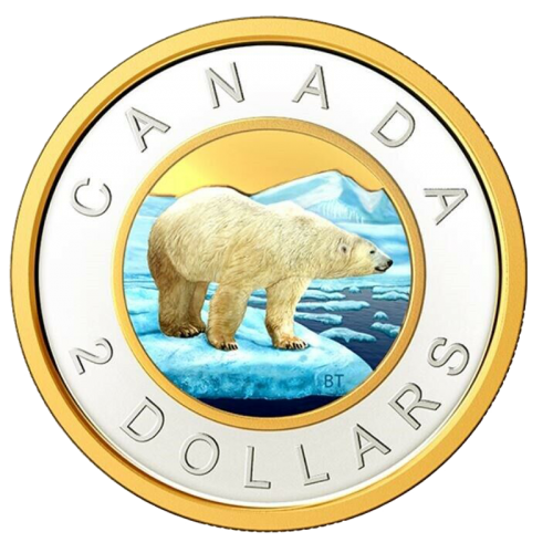 2020 Canadian $2 Polar Bear Toonie Coloured Proof Coin