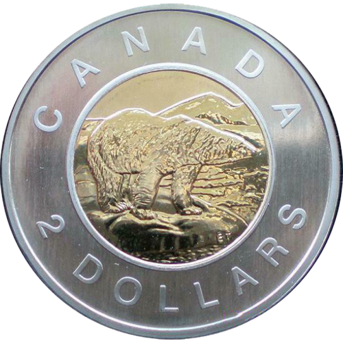 2006 (1996-) Canadian $2 Polar Bear Toonie 10th Anniv Specimen Coin