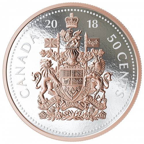 2018 Canadian 50-cent Big Coin Series: Coat Of Arms 5-ounce Fine Silver 