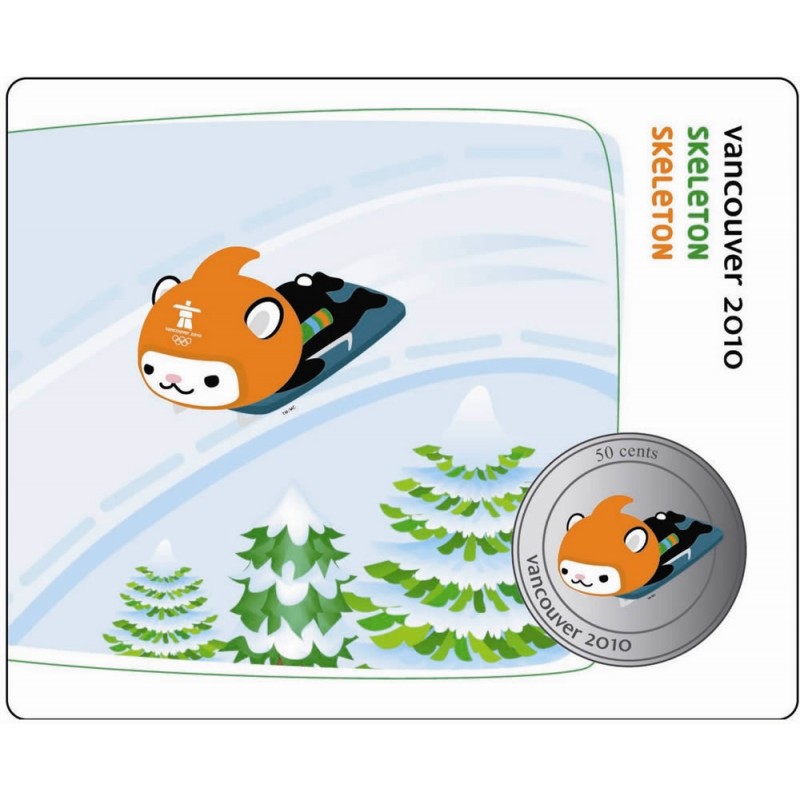 2010 Canada Olympic Mascot 50 Cent Coin Collector Card ...