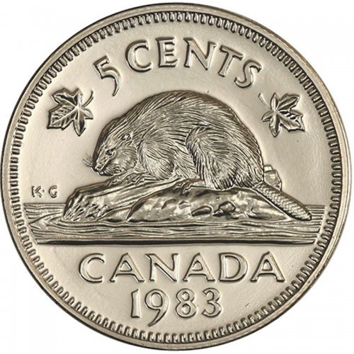 1983-canadian-5-cent-beaver-nickel-coin-brilliant-uncirculated