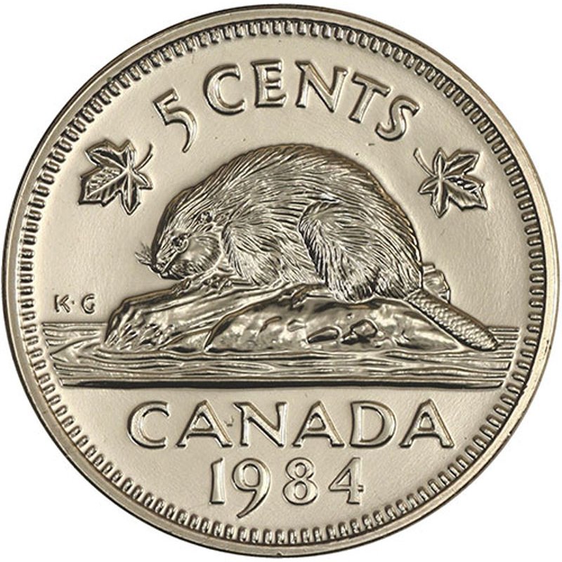 1984-canadian-5-cent-beaver-nickel-coin-brilliant-uncirculated