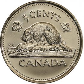 2005-P (1945-) Canadian 5-Cent Victory VE-Day 60th Anniv Nickel Coin ...