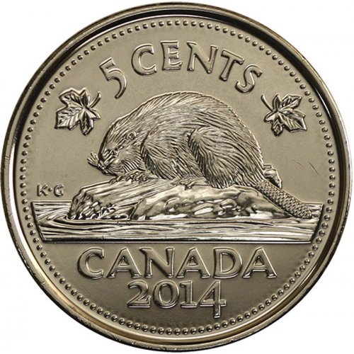 2014 Canadian 5-Cent Beaver (Brilliant Uncirculated)