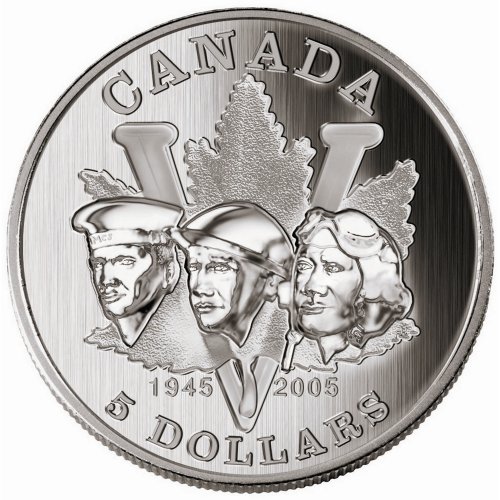 2005 (1945-) Canadian $5 60th Anniversary of the End of World War II ...