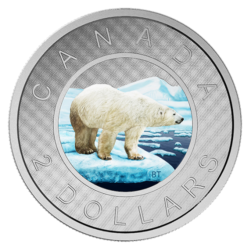 2016 Canadian $2 Big Coin Series: Polar Bear 5-ounce Fine Silver ...