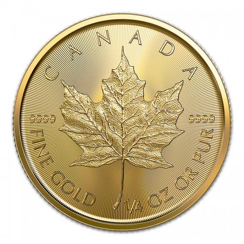 2024 Canada $10 Gold Maple Leaf/King Charles III 1/4 oz 9999 Bullion ...