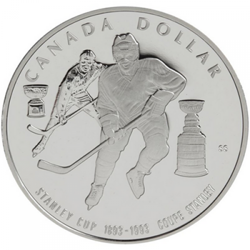 Sold at Auction: 1893 – 1993 Canadian Stanley Cup Silver Proof Dollar