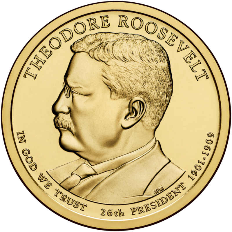 2013-P American $1 Presidential Series: Theodore Roosevelt Brilliant ...