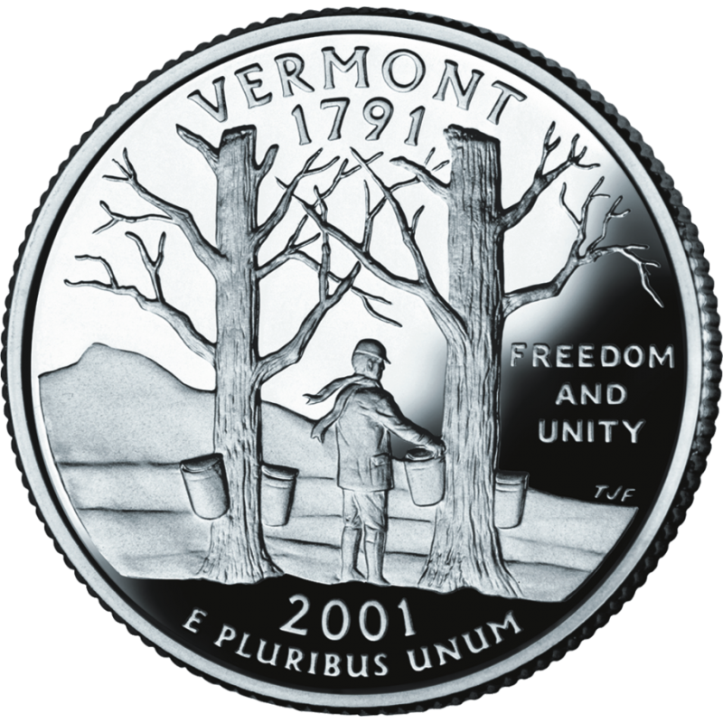 2001-D United States 25-Cent State Quarter Series: Vermont Brilliant  Uncirculated Coin