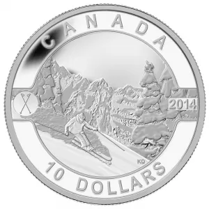 2014 Canadian $10 O Canada Series: Skiing Canada's Slopes - 1/2 oz Fine Silver Coin-coin in capsule only 2014 Canadian $10 O Canada Series: Skiing Canada's Slopes - 1/2 oz Fine Silver Coin-coin in capsule only