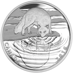 2016 Canadian $10 Reflections of Wildlife: Arctic Fox - 1/2 oz Fine Silver Coin - Tarnished 2016 Canadian $10 Reflections of Wildlife: Arctic Fox - 1/2 oz Fine Silver Coin - Tarnished