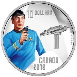 2016 Canadian $10 Star Trek™ Crew: Spock 1/2 oz Fine Silver Coin 2016 Canadian $10 Star Trek™ Crew: Spock 1/2 oz Fine Silver Coin
