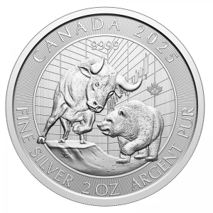 2025 Canada $10 Bull and Bear Stock Market 2 oz 9999 Pure Silver Bullion Coin *E-TRANSFER & CANADA ONLY* 2025 Canada $10 Bull and Bear Stock Market 2 oz 9999 Pure Silver Bullion Coin *E-TRANSFER & CANADA ONLY*
