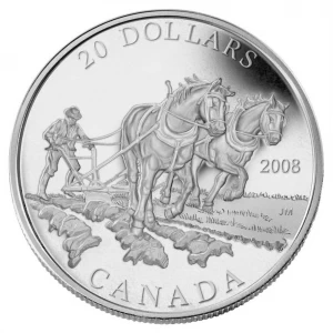 2008 Canada Fine Silver $20 Coin - Agriculture Trade 2008 Canada Fine Silver $20 Coin - Agriculture Trade
