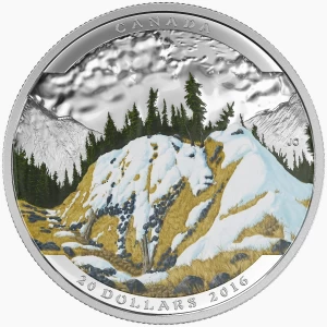 2016 Canadian $20 Landscape Illusion: Mountain Goat - 1 oz Fine Silver Coin - Tarnished, No Outer Box 2016 Canadian $20 Landscape Illusion: Mountain Goat - 1 oz Fine Silver Coin - Tarnished, No Outer Box
