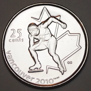 2009 Canadian 25-Cent Vancouver 2010 Olympics: Speed Skating Quarter Coin (Brilliant Uncirculated) 2009 Canadian 25-Cent Vancouver 2010 Olympics: Speed Skating Quarter Coin (Brilliant Uncirculated)