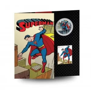 2013 Canadian 50-Cent Superman™: Then and Now - Lenticular Coin and Stamp Set 2013 Canadian 50-Cent Superman™: Then and Now - Lenticular Coin and Stamp Set