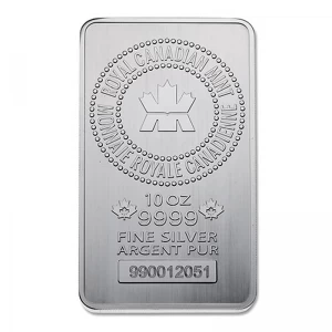 RCM 10 oz 99.99% Pure Silver Bullion Wafer/Bar *E-TRANSFER & CANADA ONLY* RCM 10 oz 99.99% Pure Silver Bullion Wafer/Bar *E-TRANSFER & CANADA ONLY*