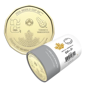 2026 Canada $1 FIFA World Cup 2026ᵀᴹ Non-Colourized Special Wrap Roll 2026 Canada $1 FIFA World Cup 2026ᵀᴹ Non-Colourized Special Wrap Roll