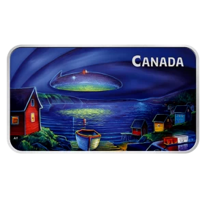 2020 Canadian $20 Canada's Unexplained Phenomena: The Clarenville Event - 1 oz Fine Silver Coin (Glow-in-the-Dark) 2020 Canadian $20 Canada's Unexplained Phenomena: The Clarenville Event - 1 oz Fine Silver Coin (Glow-in-the-Dark)