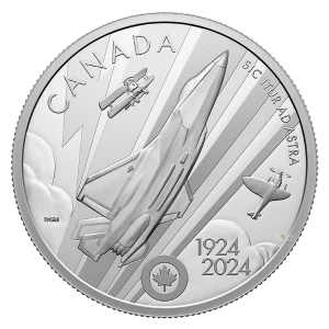 2024 Canada $20 The Royal Canadian Air Force Centennial - 1 oz Fine Silver Coin 2024 Canada $20 The Royal Canadian Air Force Centennial - 1 oz Fine Silver Coin