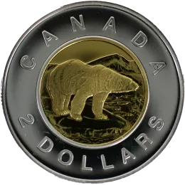 1999 Canadian $2 Polar Bear Toonie Proof Coin 1999 Canadian $2 Polar Bear Toonie Proof Coin